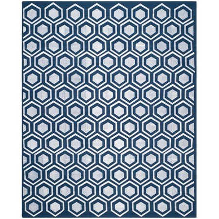 Safavieh Kilim Hand Woven Flat Weave Rectangle Rug- Navy- 8 X 10 Ft. KLM629B-8